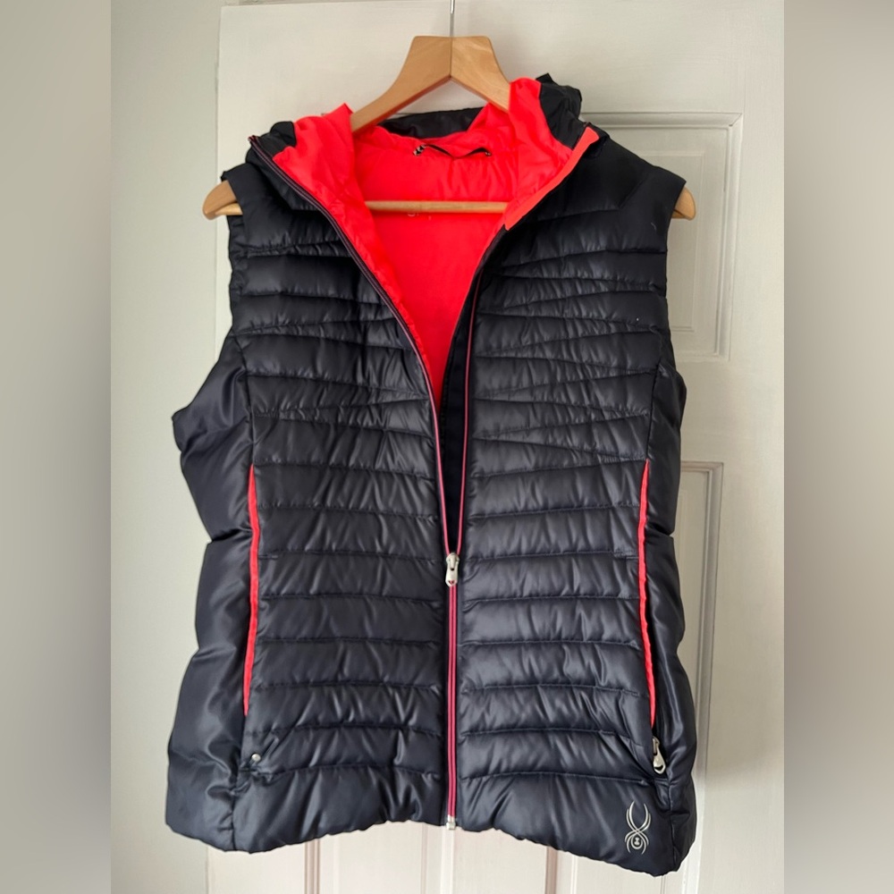 Spyder Blue Puffer Vest with Pink Lining